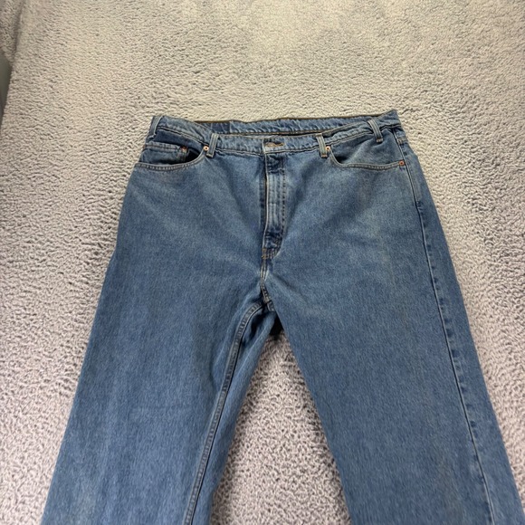 Vintage Levis 505 Jeans Men 42x30 Blue Medium Wash Cotton Regular Straight Denim - Picture 2 of 9